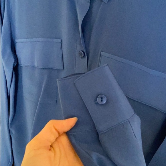 Zoe & Sam Silk blue blouse - Picture 4 of 6